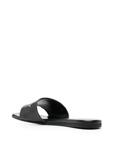 Givenchy embossed logo-print slides - Black