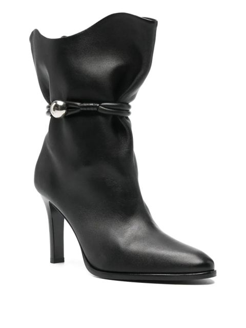 ISABEL MARANT ankle leather boots - Black - zdjęcie produktu nr 2