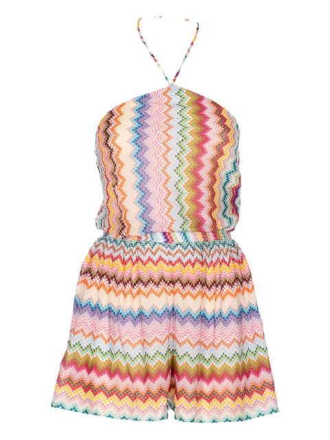 Missoni zig-zag-pattern playsuit - Pink - zdjęcie produktu nr 1