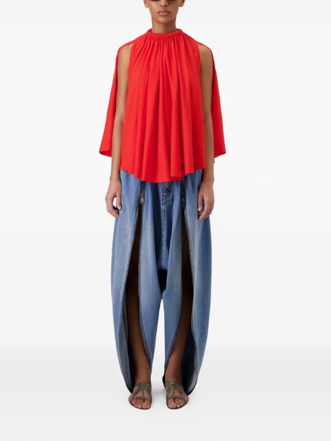 Coperni asymmetric draped blouse - Red - zdjęcie produktu nr 2