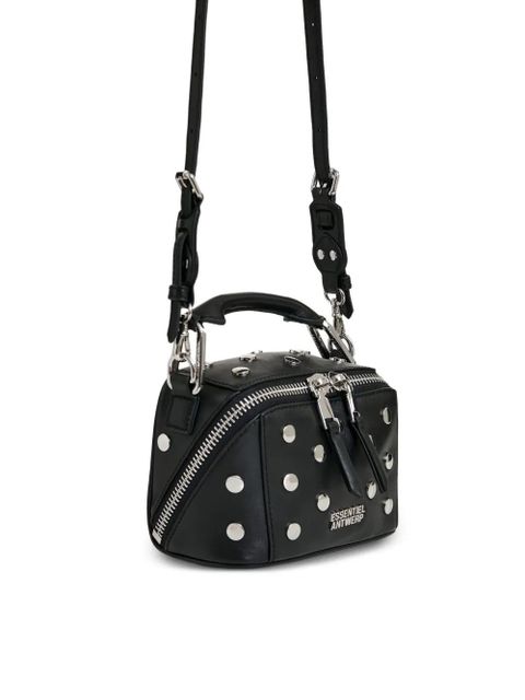 Essentiel Antwerp Bobb leather shoulder bag - Black