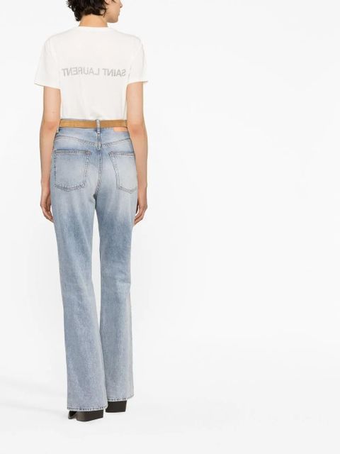 Saint Laurent Reverse logo-print T-shirt - White