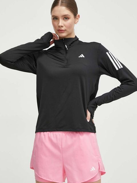 adidas Performance bluza do biegania Own The Run Own The Run kolor czarny z nadrukiem IK7440
