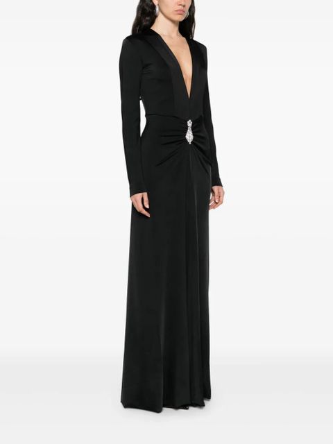 Victoria Beckham long-sleeved maxi dress - Black