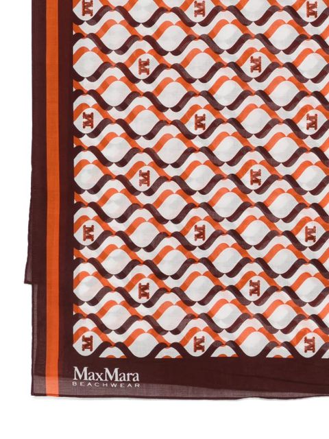 Max Mara graphic-print sarong - White