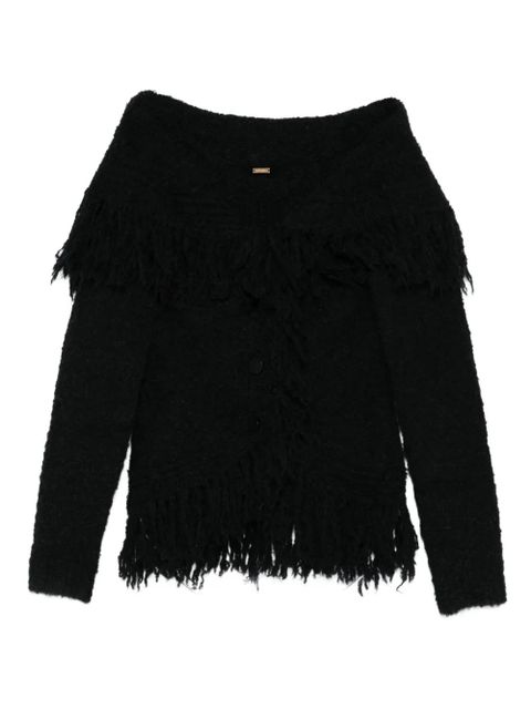 Cult Gaia Michelle fringe-trimmed cardigan - Black - zdjęcie produktu nr 1
