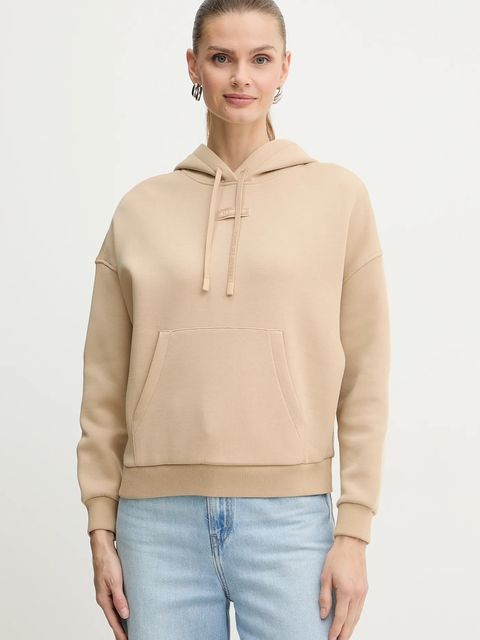 Armani Exchange bluza damska kolor beżowy z kapturem gładka XW000745 AF16134 - zdjęcie produktu nr 1