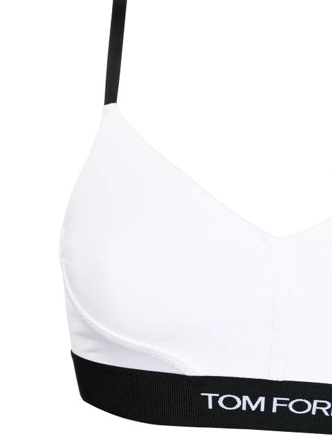 TOM FORD logo underband bralette - White