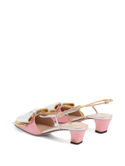 Valentino Garavani 45mm Bowow slingback pumps - Pink