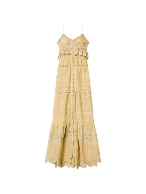 MARANT ÉTOILE ruffled lace paule dress - Neutrals - zdjęcie produktu nr 1