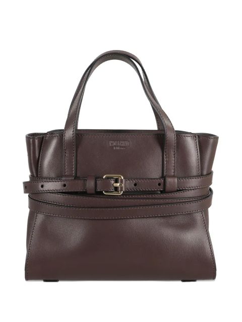 Moschino small Tie Me buckle-strap tote bag - Brown - zdjęcie produktu nr 1