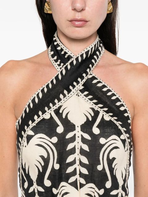 Johanna Ortiz Tide halterneck cut-out mini dress - Black