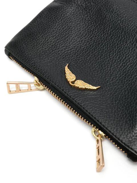 Zadig&Voltaire Rock leather clutch bag - Black