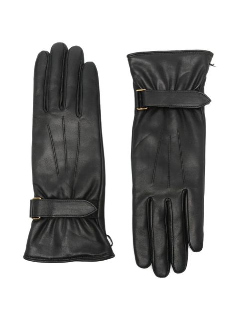 ISABEL MARANT buckle logo-debossed gloves - Black - zdjęcie produktu nr 1