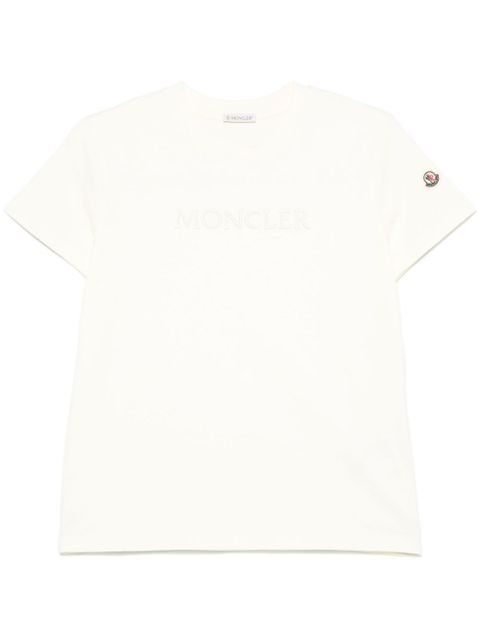 Moncler logo-embroidered T-shirt - White - zdjęcie produktu nr 1