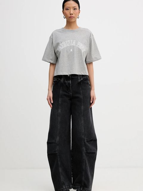 Patrizia Pepe t-shirt bawełniany damski kolor szary 8M1798 J387 - zdjęcie produktu nr 2