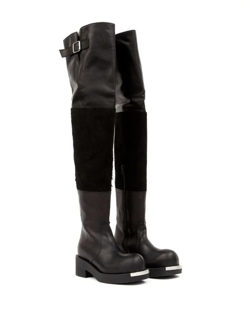 MM6 Maison Margiela panelled buckled leather boots - Black - zdjęcie produktu nr 2