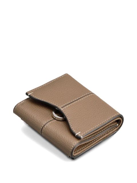 Tod's grained tri-fold wallet - Neutrals