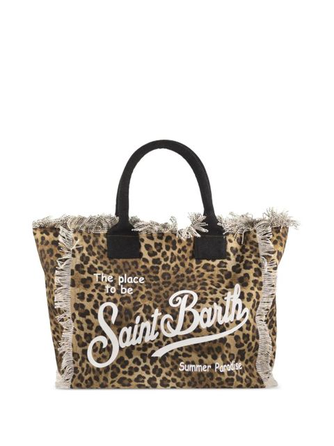 MC2 Saint Barth animal-print fringed tote bag - Brown - zdjęcie produktu nr 2