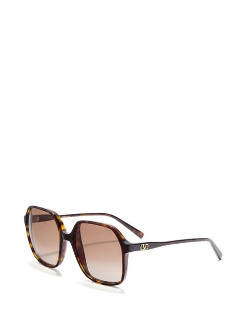 Valentino Garavani rectangular acetate sunglasses - Brown - zdjęcie produktu nr 2