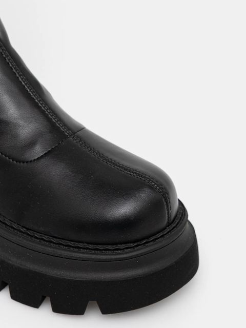 Buffalo kozaki Mave Overknee damskie kolor czarny na platformie 1270154-BLK