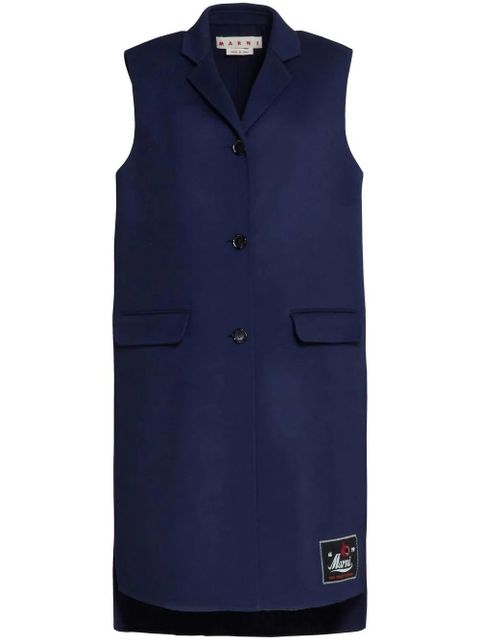 Marni long wool-cashmere vest coat - Blue - zdjęcie produktu nr 1