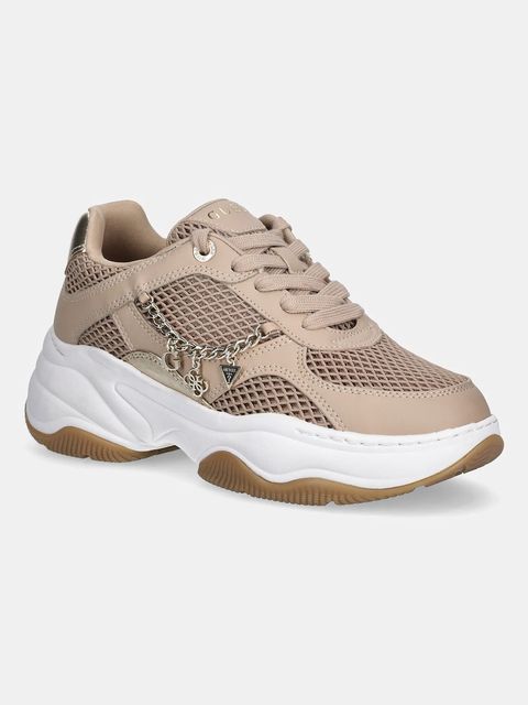 Guess sneakersy HARPAA damskie kolor beżowy FLPHAR ELE12 - zdjęcie produktu nr 1