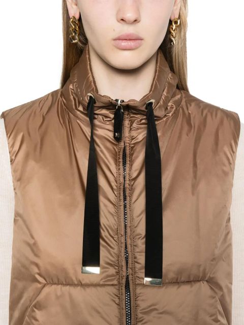 Max Mara water-repellent drawstring gilet - Brown