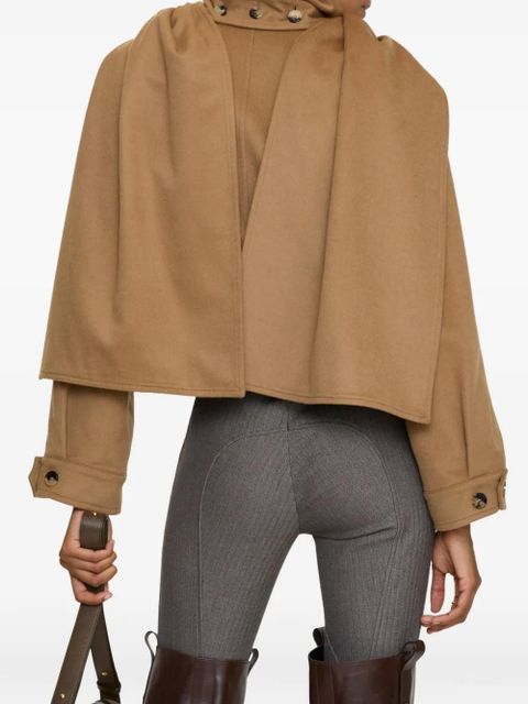 Burberry detachable-scarf jacket - Neutrals