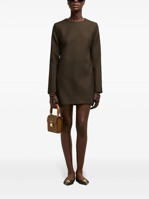 AMI Paris long sleeve wool dress - Brown - zdjęcie produktu nr 2