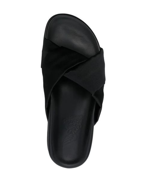 Ancient Greek Sandals Whitney satin slides - Black