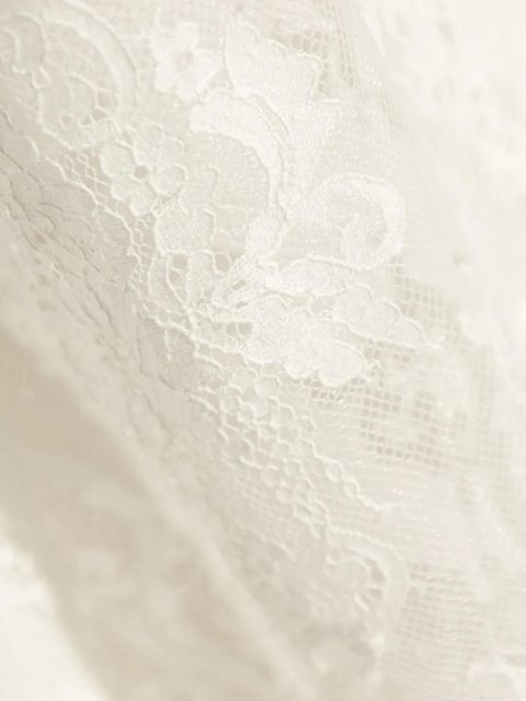 Self-Portrait lace embroidered maxi dress - White