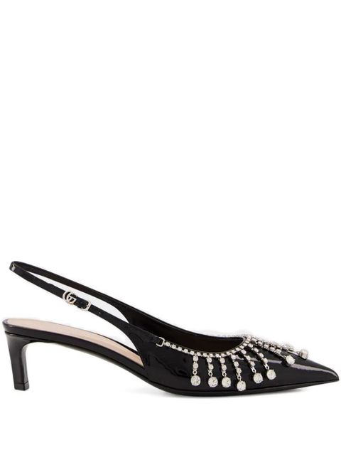 Gucci 45mm Guinevere chain detail pumps - Black - zdjęcie produktu nr 1