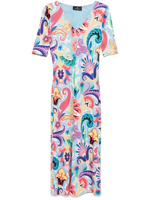 ETRO paisley midi dress - Blue - zdjęcie produktu nr 1