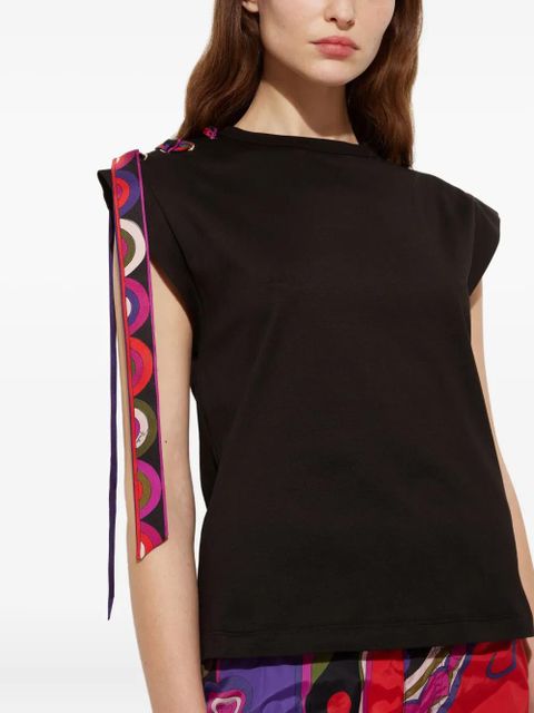 PUCCI print-detailed top - Black