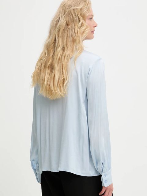 Answear.LAB bluzka damska kolor niebieski gładka