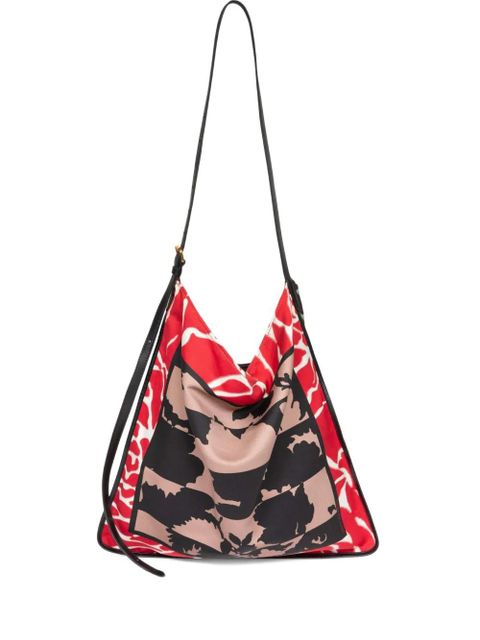 DRIES VAN NOTEN large graphic-print shoulder bag - Red - zdjęcie produktu nr 1