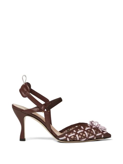 FENDI Colibrì Lite point-toe floral pumps - Brown - zdjęcie produktu nr 1