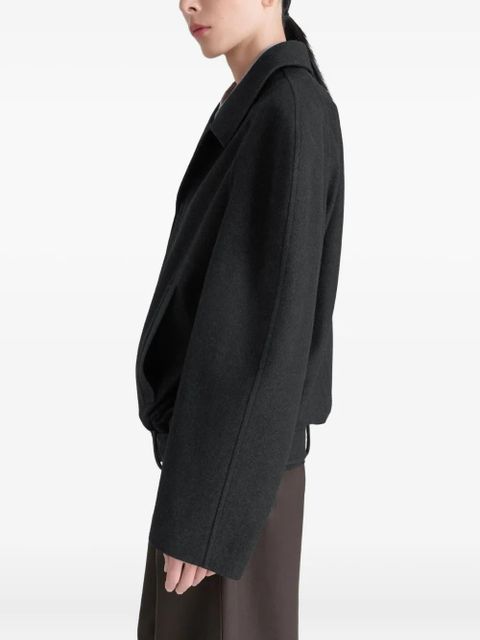 LEMAIRE raglan-sleeve belted jacket - Black - zdjęcie produktu nr 2