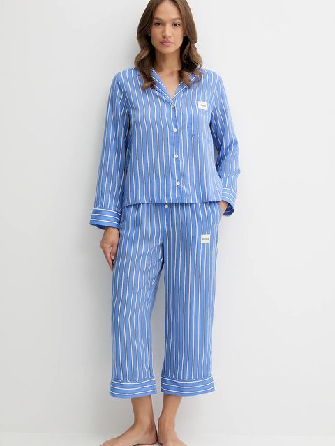 HUGO spodnie piżamowe damska kolor fioletowy 50544156