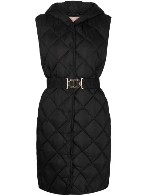 TWINSET hooded padded gilet - Black - zdjęcie produktu nr 1