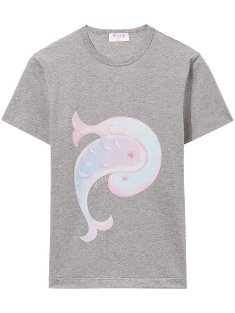 PUCCI logo-print cotton T-shirt - Grey - zdjęcie produktu nr 1