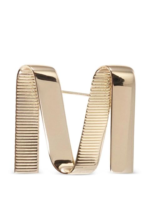 Max Mara m shaped metal pin - Gold - zdjęcie produktu nr 1
