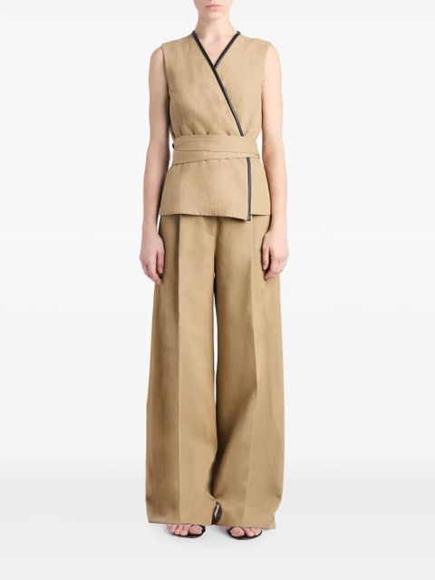 Proenza Schouler Elliot cotton-blend blouse - Neutrals - zdjęcie produktu nr 2