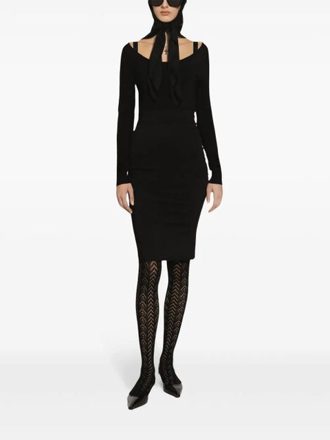 Dolce & Gabbana ribbed knit top - Black