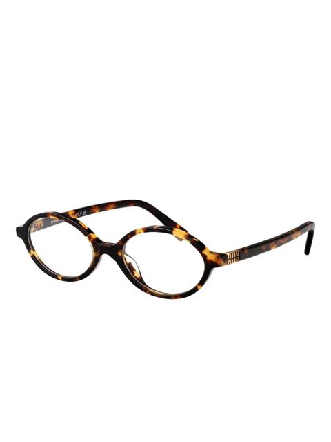 Miu Miu Eyewear oval-frame glasses - Brown