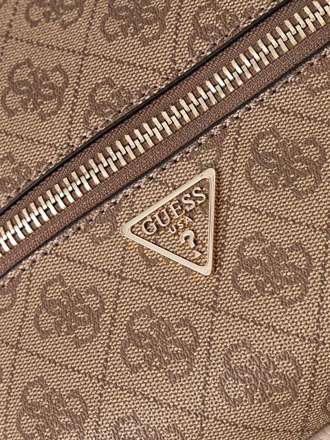 Guess plecak MANHATTAN damski kolor beżowy mały wzorzysty HWSG71 18320