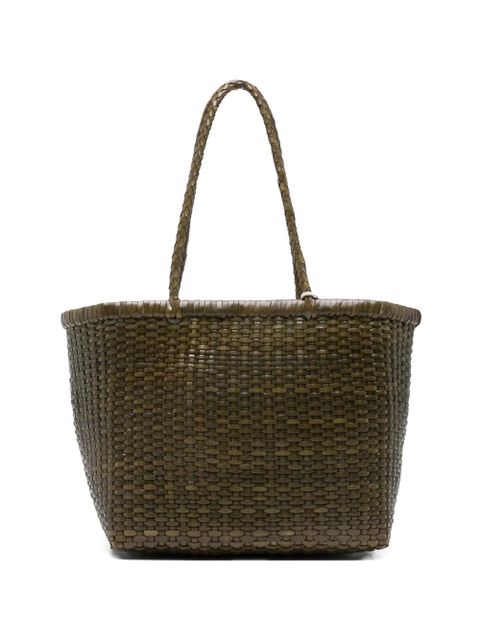 DRAGON DIFFUSION small Grace Basket woven tote bag - Green - zdjęcie produktu nr 1