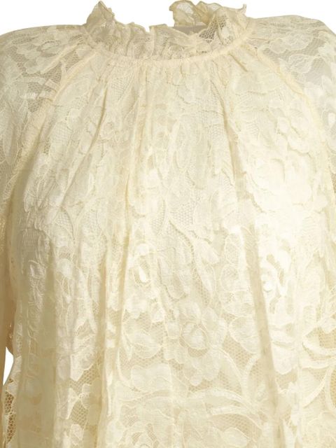 ZIMMERMANN Carousel ruffled lace blouse - Neutrals