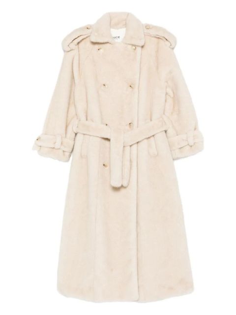 ducie Thalia double-breasted faux fur coat - Neutrals - zdjęcie produktu nr 1